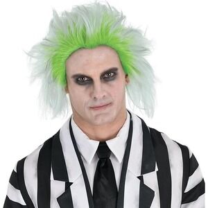 New Tim Burton's Beetlejuice Wig Cosplay Halloween Costume Accessory Warner Bros